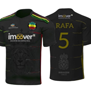 Camisa de Gala com fitilho no ombro Preta Chumbo personalizada