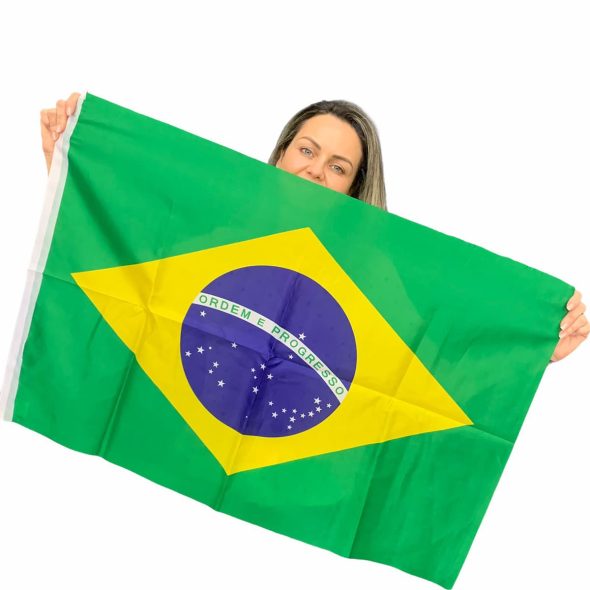 Bandeira do Brasil Tamanho Grande 1m x 1,40m